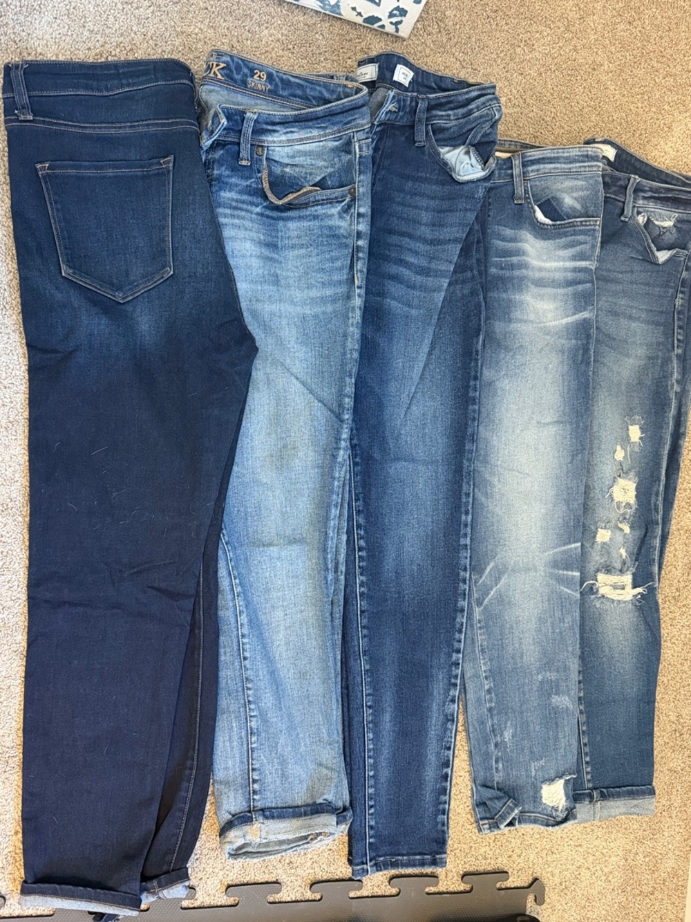Men's Blue Denim Jeans - Multiple Wash Styles
